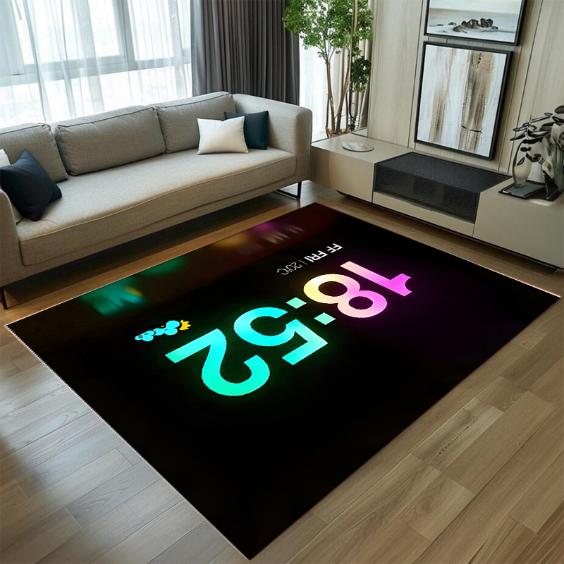 Commercial Digital Printing Machine - Neon Digital Clock Print Non Slip