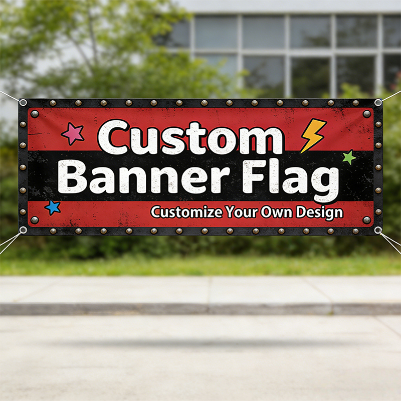 Commercial Banner Printing - Custom Banner Flag Club Logo Indoor
