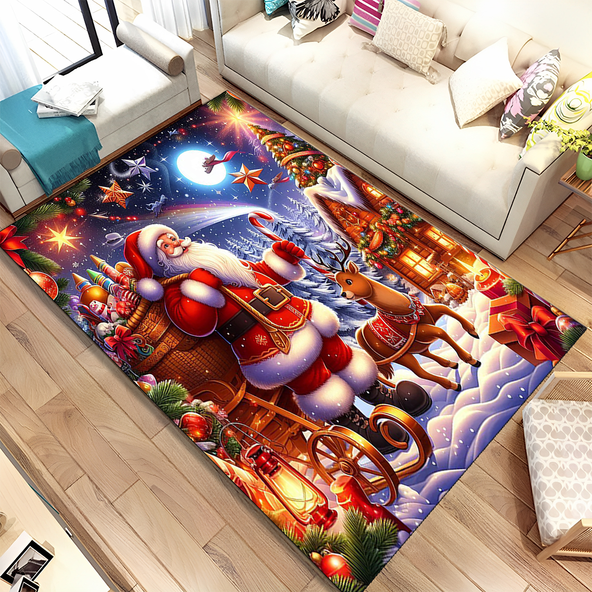 Cute Santa Claus Merry Christm - Commercial Printing For Sale ulasan dan harga