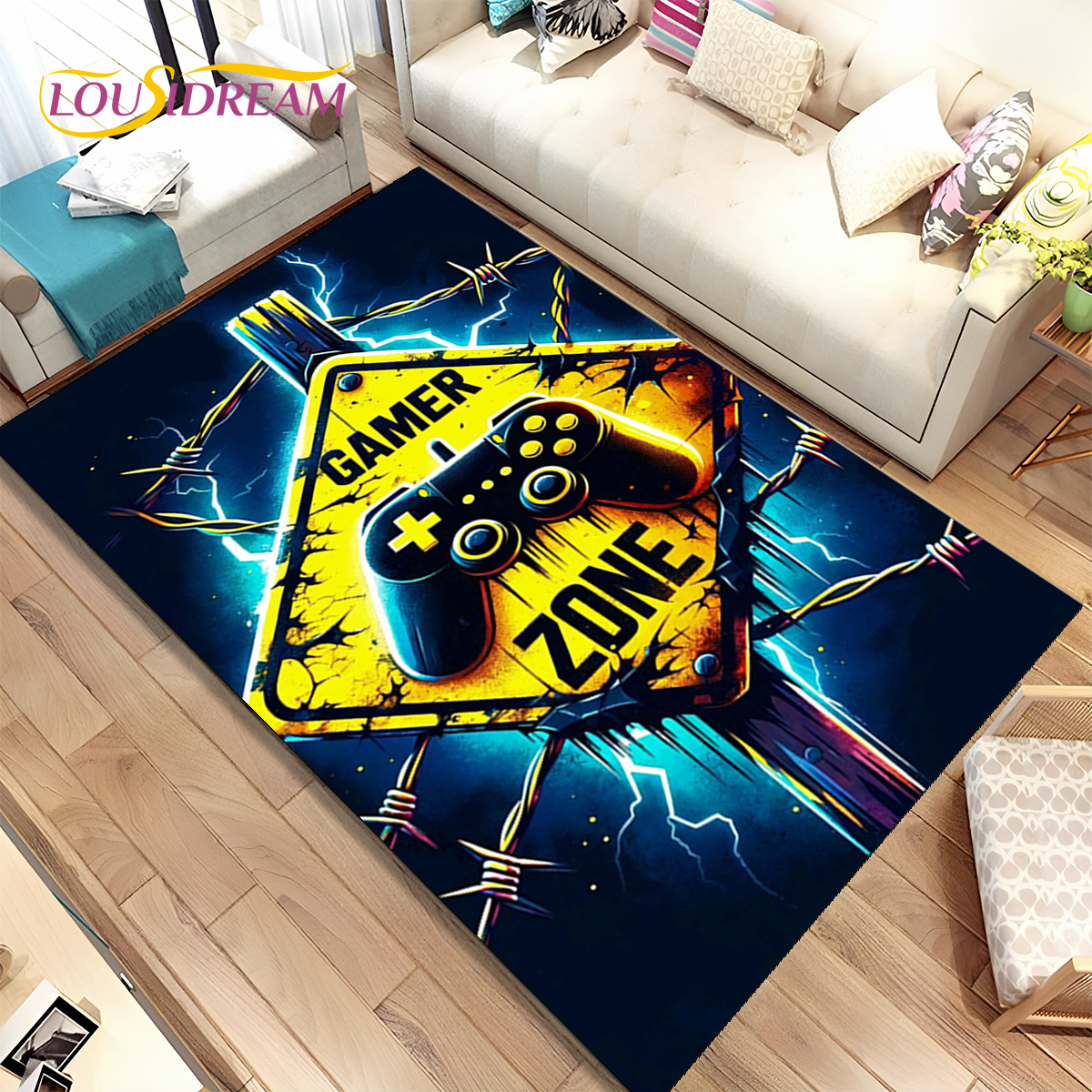 Cartoon Game Gamer Gamepad Rug - Commercial Printing For Sale ulasan dan harga