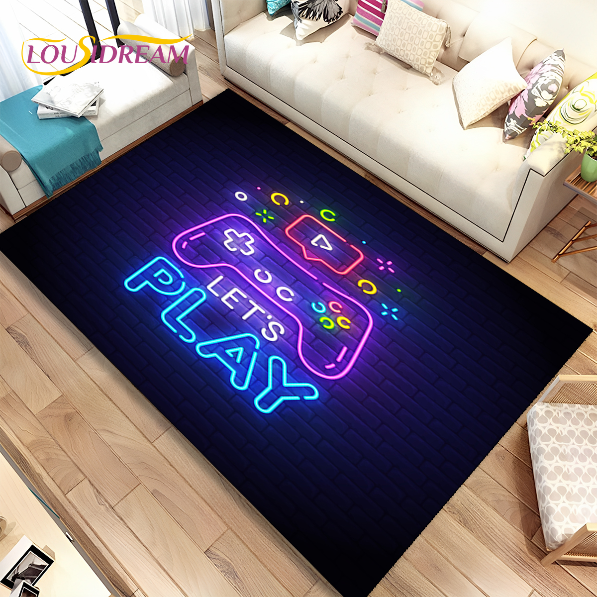 Cartoon Game Gamer Gamepad Rug - Commercial Printing For Sale ulasan dan harga