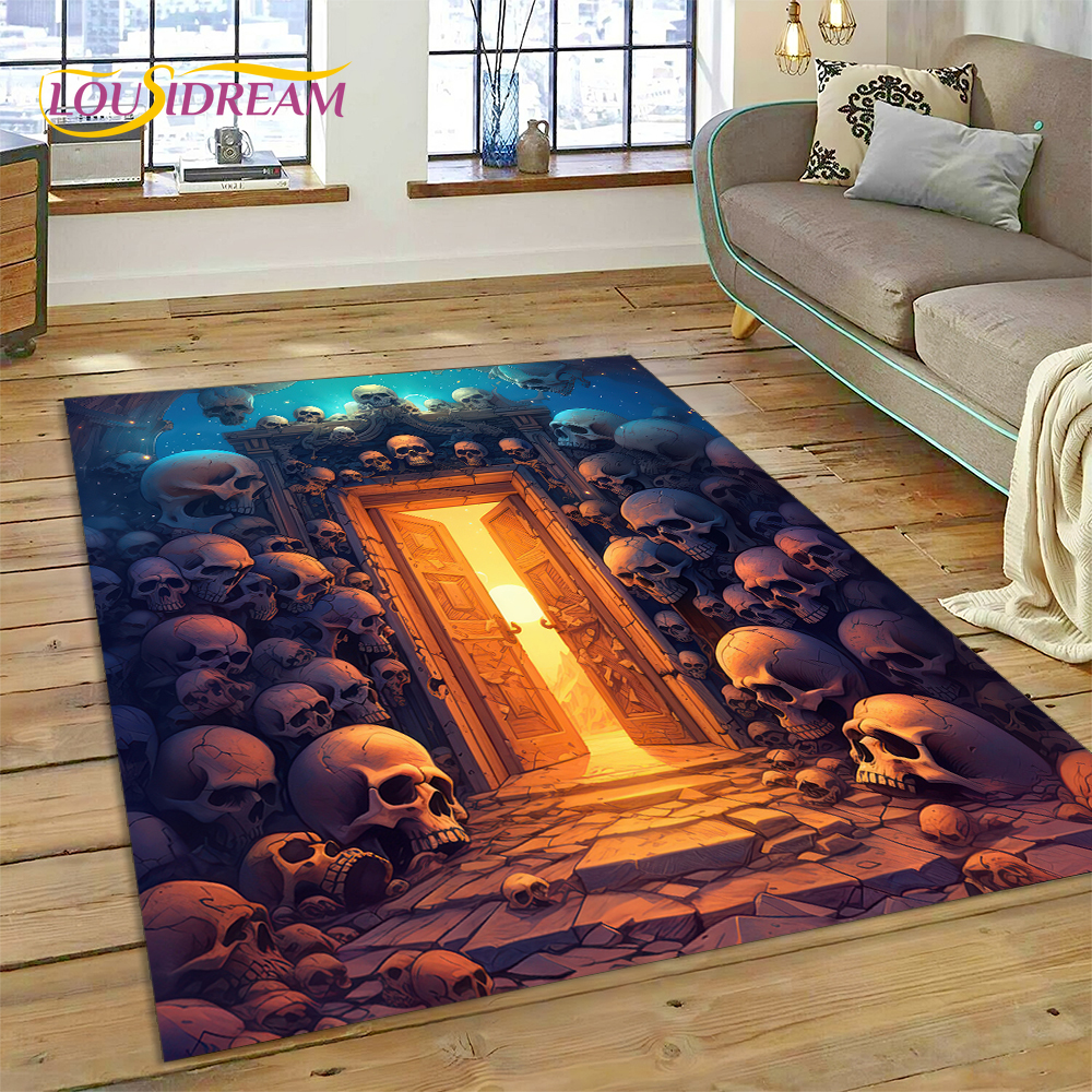 3D Horror Gothic Skull Skeleto - Commercial Printing For Sale ulasan dan harga
