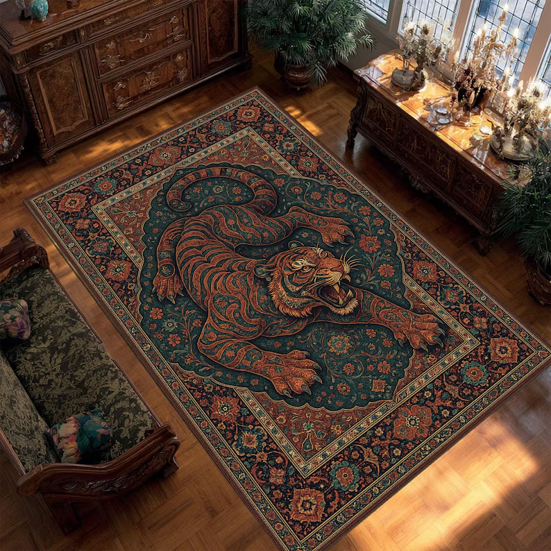 Tiger Area Rug Japanese Art Li - Commercial Digital Printing Machine ulasan dan harga